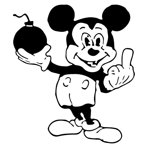 🤍 Стикер «Mickey Mouse» для Telegram