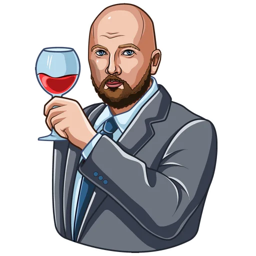 🍷 Стикер «I.D.» для Telegram