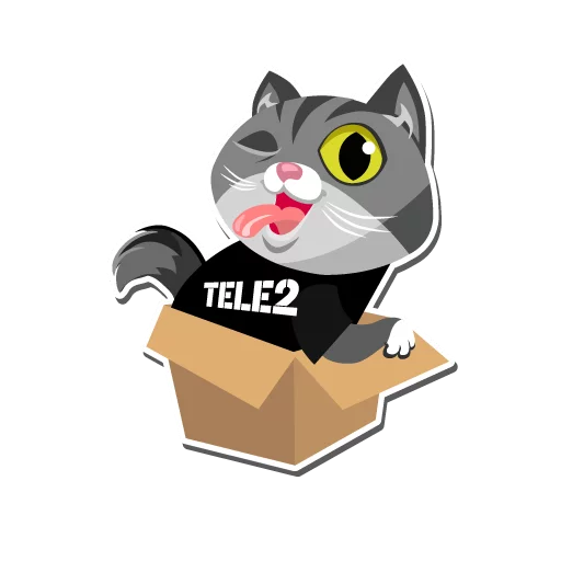 😜 Стикер «I love Tele2» для Telegram