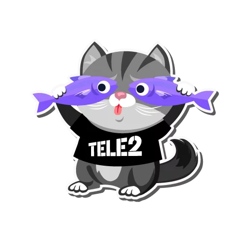😛 Стикер «I love Tele2» для Telegram