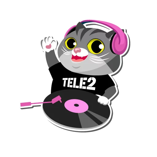 🎵 Стикер «I love Tele2» для Telegram
