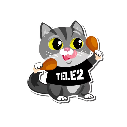 👻 Стикер «I love Tele2» для Telegram