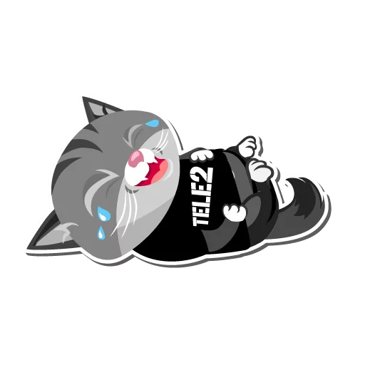 😹 Стикер «I love Tele2» для Telegram