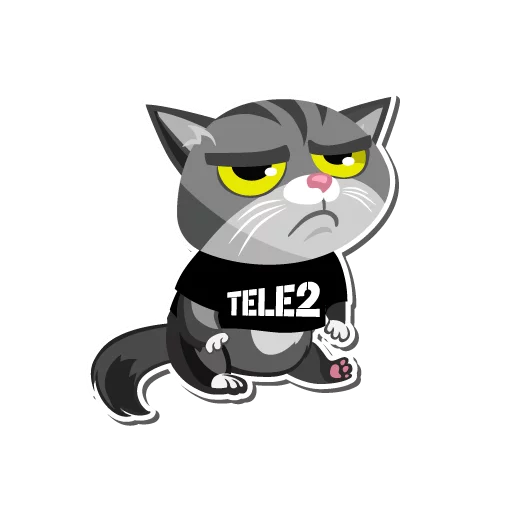 😟 Стикер «I love Tele2» для Telegram