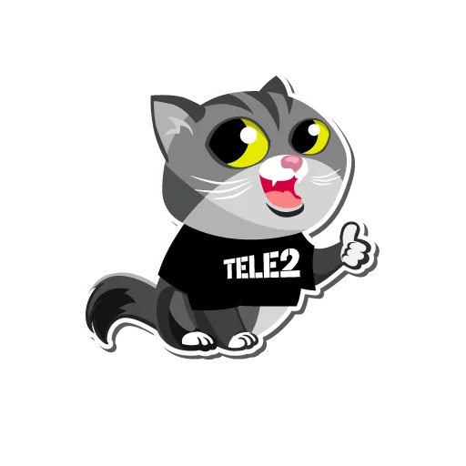 👍 Стикер «I love Tele2» для Telegram
