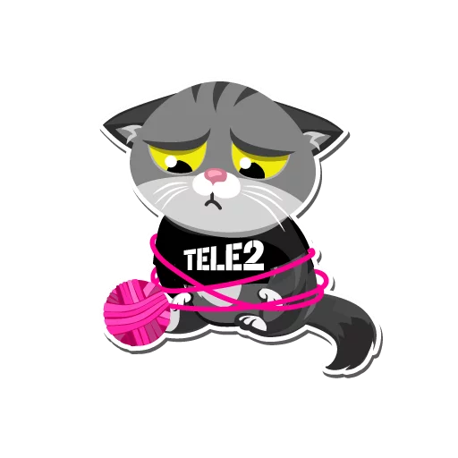 😔 Стикер «I love Tele2» для Telegram