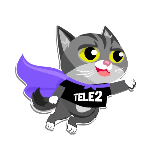 👊 Стикер «I love Tele2» для Telegram