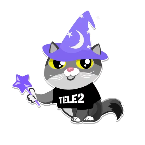 🔮 Стикер «I love Tele2» для Telegram