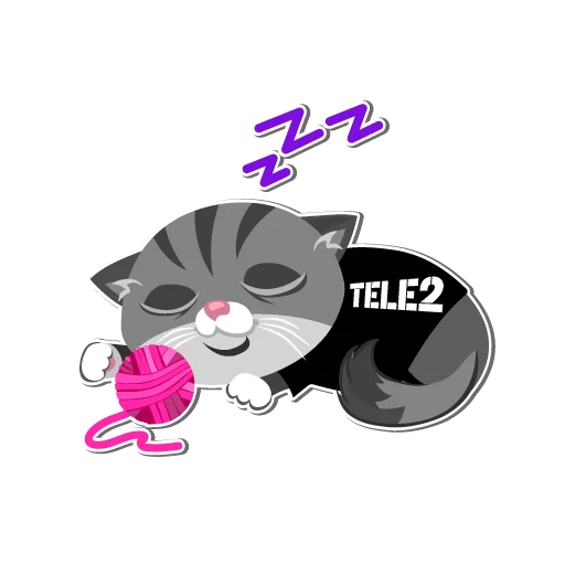 😴 Стикер «I love Tele2» для Telegram