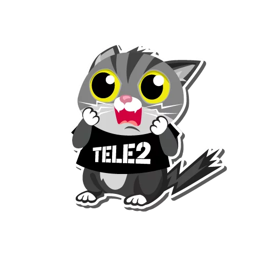 🙀 Стикер «I love Tele2» для Telegram