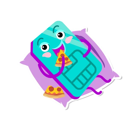🍕 Стикер «I love Tele2» для Telegram