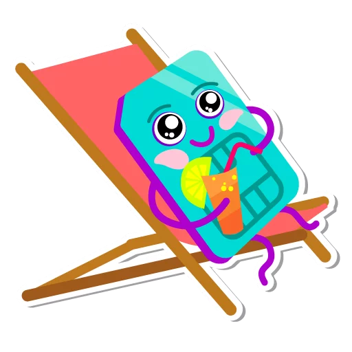 🌴 Стикер «I love Tele2» для Telegram