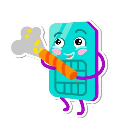 🎉 Стикер «I love Tele2» для Telegram
