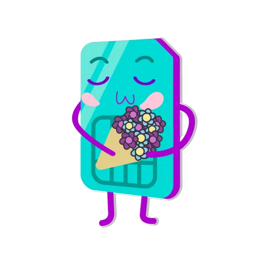 🌸 Стикер «I love Tele2» для Telegram