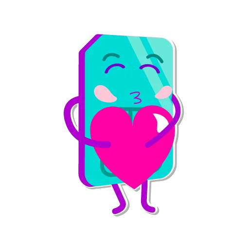 😘 Стикер «I love Tele2» для Telegram