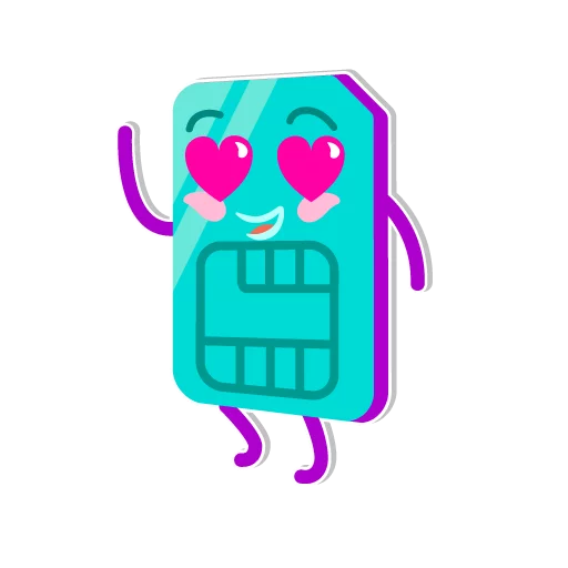 😍 Стикер «I love Tele2» для Telegram