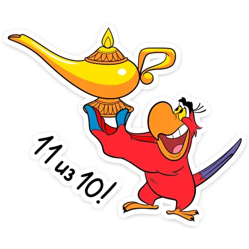 🔝 Стикер «Попугай Яго» для Telegram