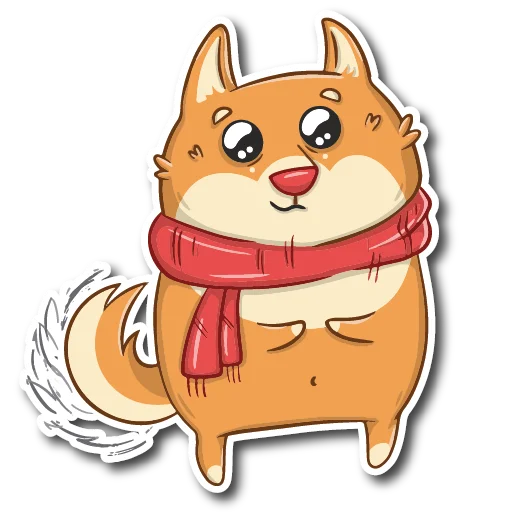 🥺 Стикер «Пёс Ибу с текстом» для Telegram