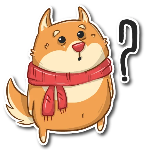 Стикерпак Пёс Ибу с текстом для Telegram