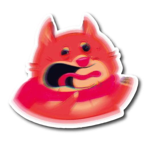 👹 Стикер «Пёс Ибу с текстом» для Telegram