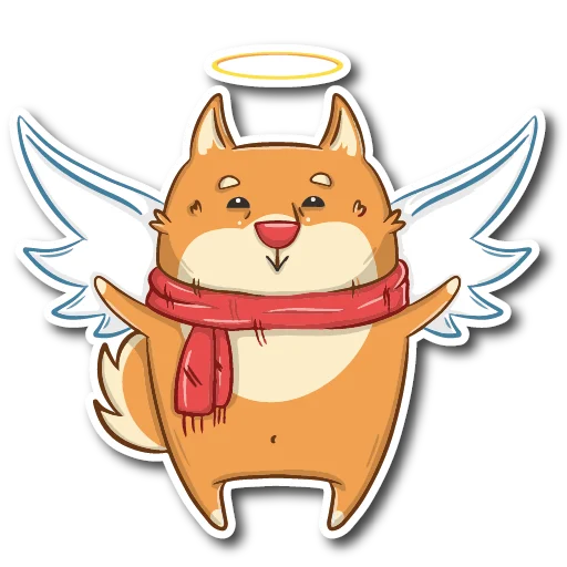 😇 Стикер «Пёс Ибу без текста» для Telegram