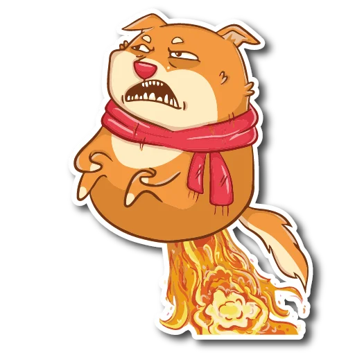👹 Стикер «Пёс Ибу без текста» для Telegram