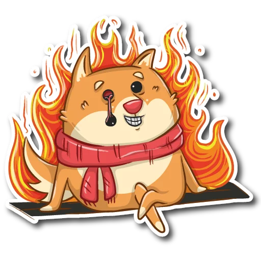 🔥 Стикер «Пёс Ибу без текста» для Telegram