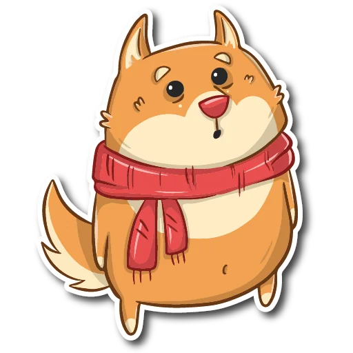Стикерпак Пёс Ибу без текста для Telegram