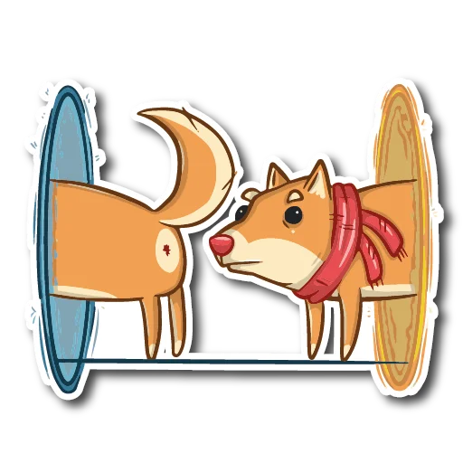🤠 Стикер «Пёс Ибу без текста» для Telegram