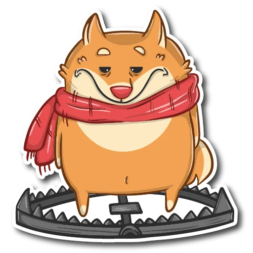 🫥 Стикер «Пёс Ибу без текста» для Telegram