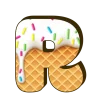🤩 Эмодзи «Буквы из мороженого» для Telegram