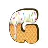 🤩 Эмодзи «Буквы из мороженого» для Telegram