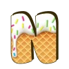 🤩 Эмодзи «Буквы из мороженого» для Telegram