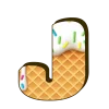 🤩 Эмодзи «Буквы из мороженого» для Telegram