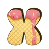 🤩 Эмодзи «Буквы из мороженого» для Telegram