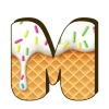 🤩 Эмодзи «Буквы из мороженого» для Telegram