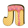 🤩 Эмодзи «Буквы из мороженого» для Telegram