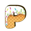 🤩 Эмодзи «Буквы из мороженого» для Telegram