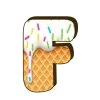 🤩 Эмодзи «Буквы из мороженого» для Telegram