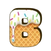 🤩 Эмодзи «Буквы из мороженого» для Telegram