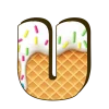 🤩 Эмодзи «Буквы из мороженого» для Telegram