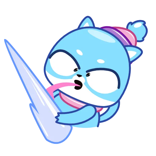 😵 Стикер «Ледяной Кот» для Telegram