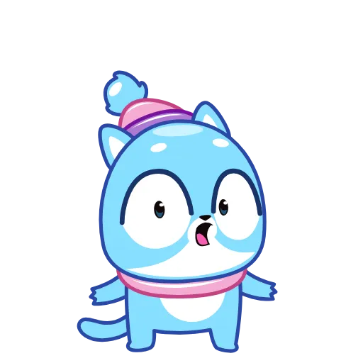 🤩 Стикер «Ледяной Кот» для Telegram