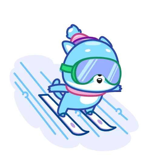 🏂 Стикер «Ледяной Кот» для Telegram