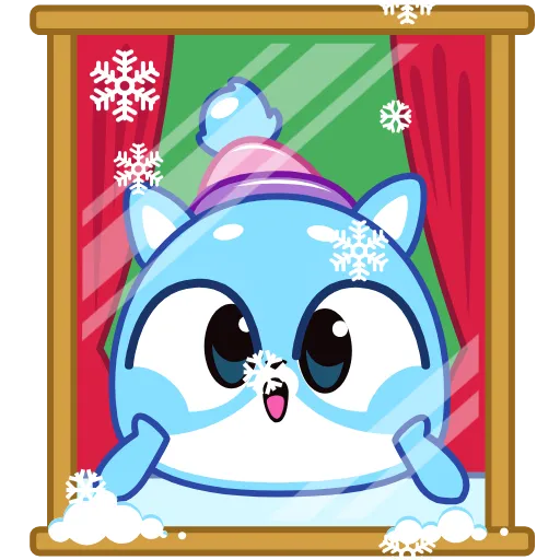 🌨 Стикер «Ледяной Кот» для Telegram