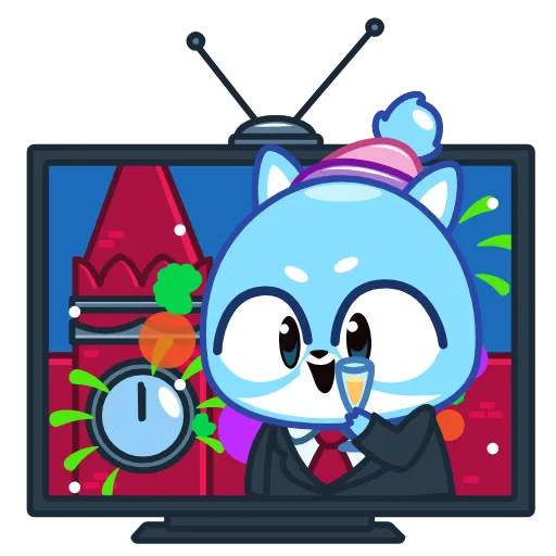 📺 Стикер «Ледяной Кот» для Telegram