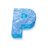 🧊 Эмодзи «Трехмерные синие буквы» для Telegram