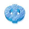 🧊 Эмодзи «Трехмерные синие буквы» для Telegram