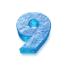 🧊 Эмодзи «Трехмерные синие буквы» для Telegram