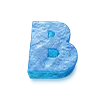 🧊 Эмодзи «Трехмерные синие буквы» для Telegram
